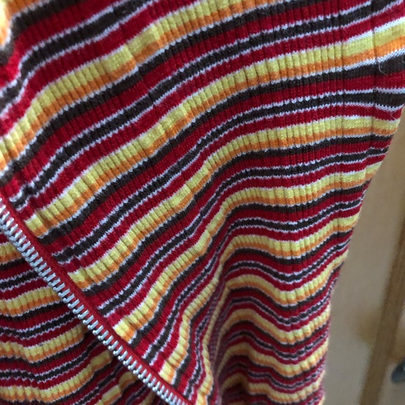 Real retro-vintage top from the 90s with front zipper.  (Size US : S) - Picture 5 of 5